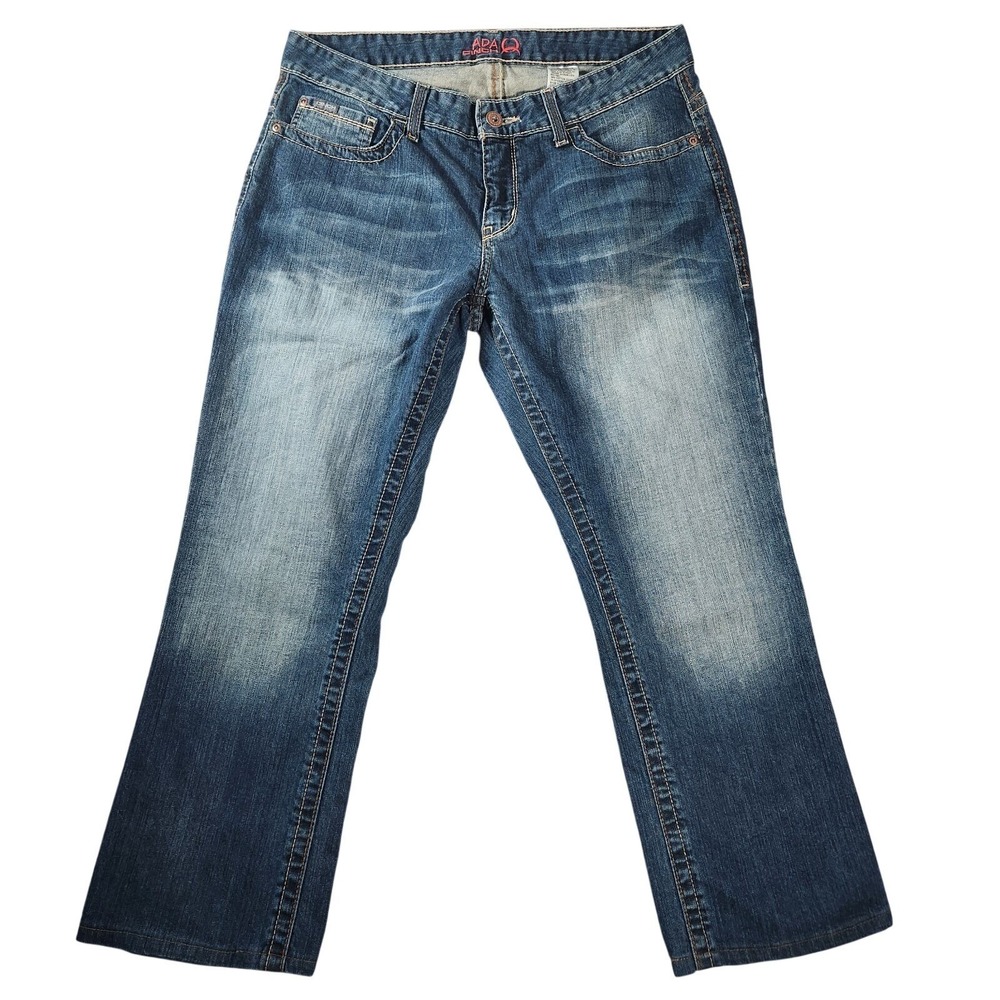 Ada Cinch Bootcut Relaxed Jeans Womens 32x28 Stretch Denim Cowgirl altered hem